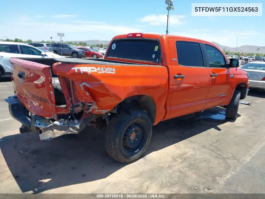 5TFDW5F11GX524563 2016 Toyota Tundra Sr5 5.7L V8