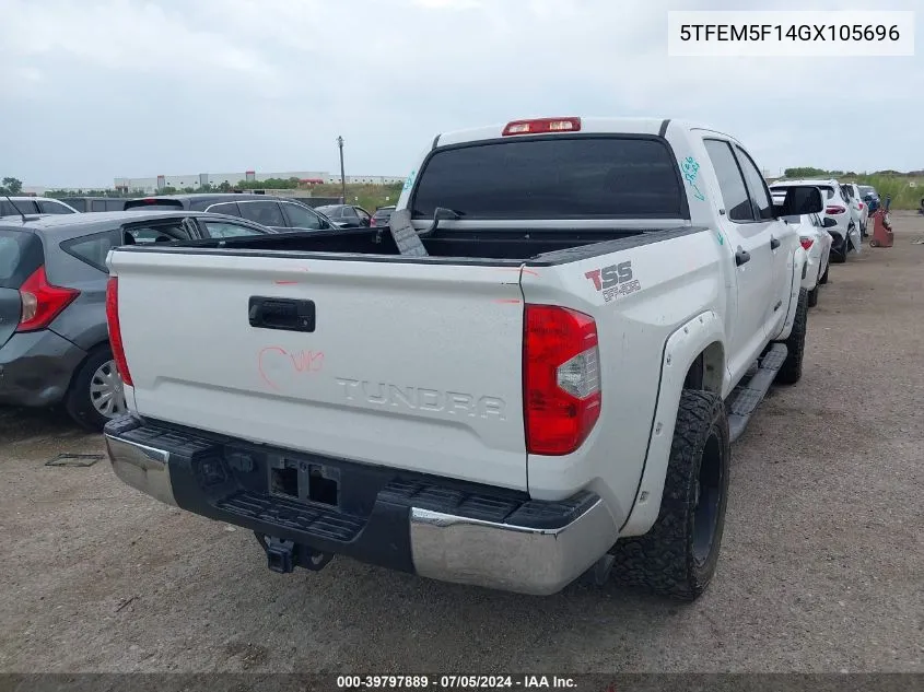 5TFEM5F14GX105696 2016 Toyota Tundra Sr5 4.6L V8