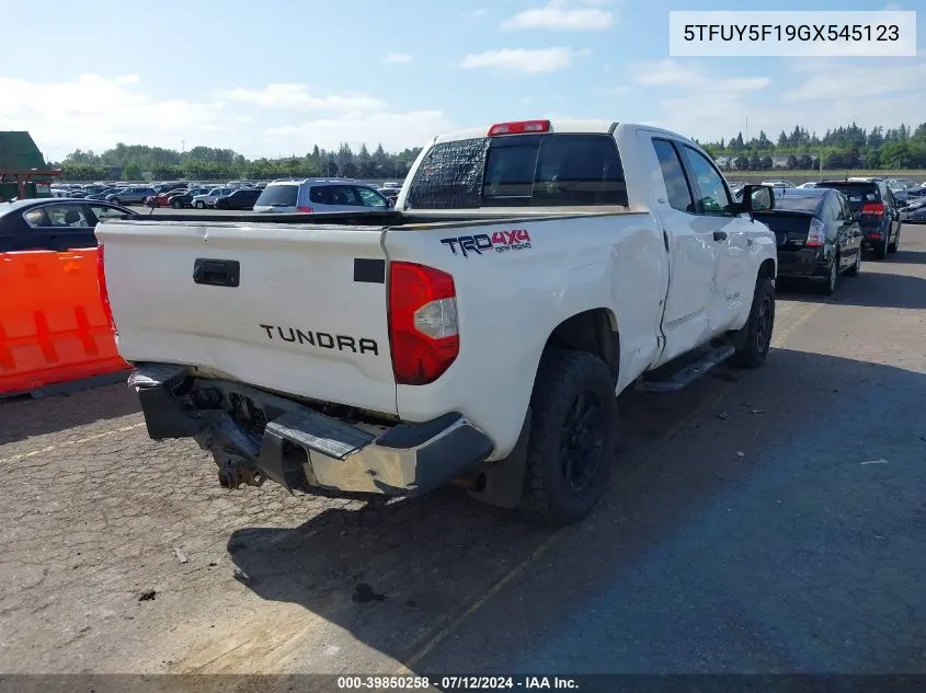 2016 Toyota Tundra Sr5 5.7L V8 VIN: 5TFUY5F19GX545123 Lot: 39850258