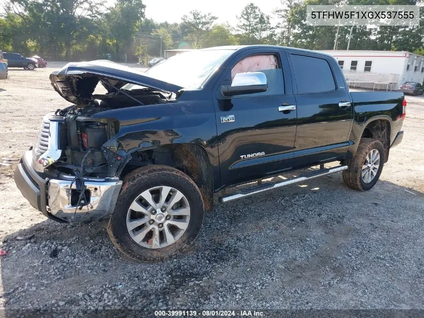 5TFHW5F1XGX537555 2016 Toyota Tundra Limited 5.7L V8