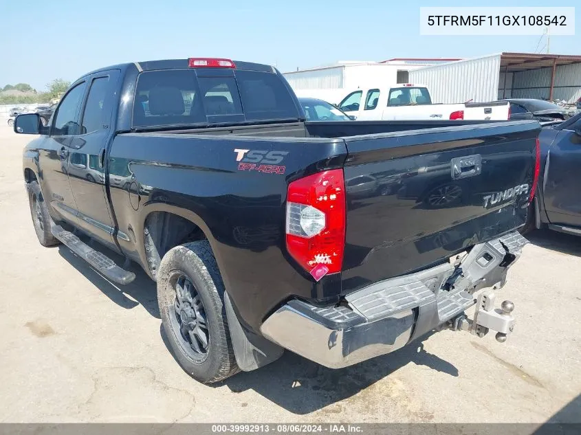 5TFRM5F11GX108542 2016 Toyota Tundra Sr5 4.6L V8