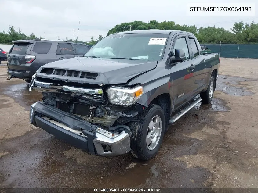 2016 Toyota Tundra Sr 4.6L V8 VIN: 5TFUM5F17GX064198 Lot: 40035467