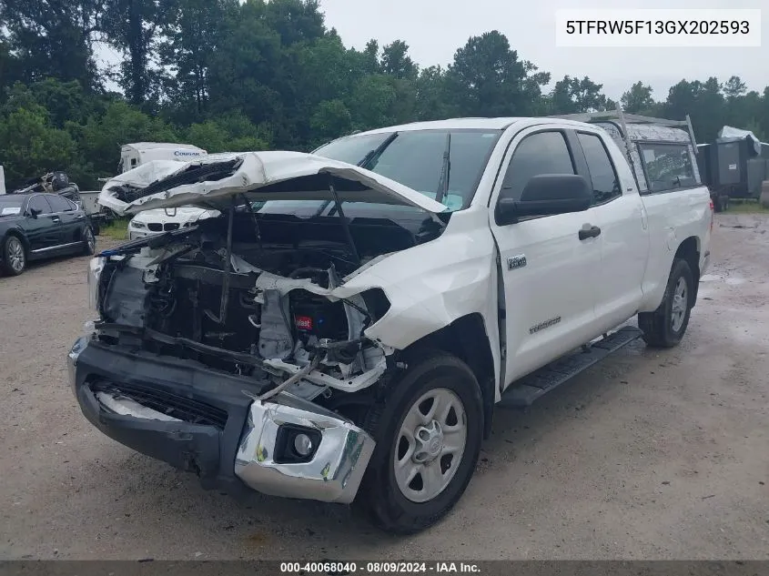 5TFRW5F13GX202593 2016 Toyota Tundra Sr5 5.7L V8