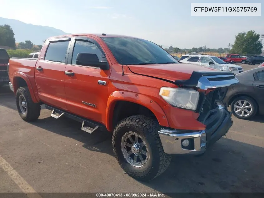 5TFDW5F11GX575769 2016 Toyota Tundra Sr5 5.7L V8