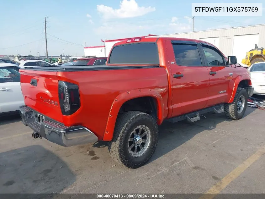 5TFDW5F11GX575769 2016 Toyota Tundra Sr5 5.7L V8