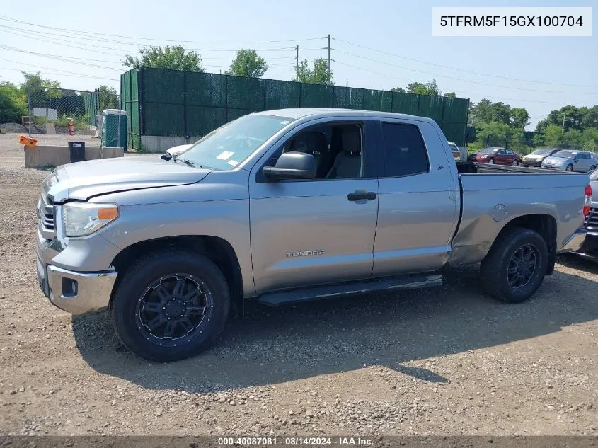 2016 Toyota Tundra Sr5 4.6L V8 VIN: 5TFRM5F15GX100704 Lot: 40087081