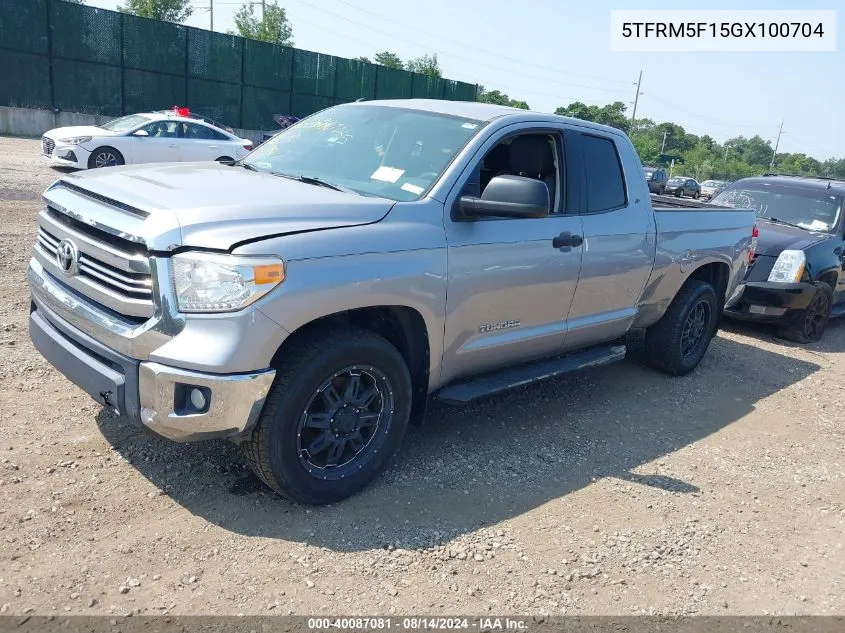 2016 Toyota Tundra Sr5 4.6L V8 VIN: 5TFRM5F15GX100704 Lot: 40087081