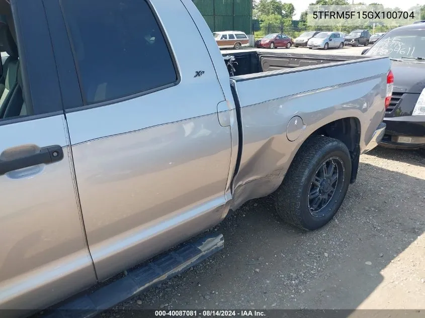 2016 Toyota Tundra Sr5 4.6L V8 VIN: 5TFRM5F15GX100704 Lot: 40087081