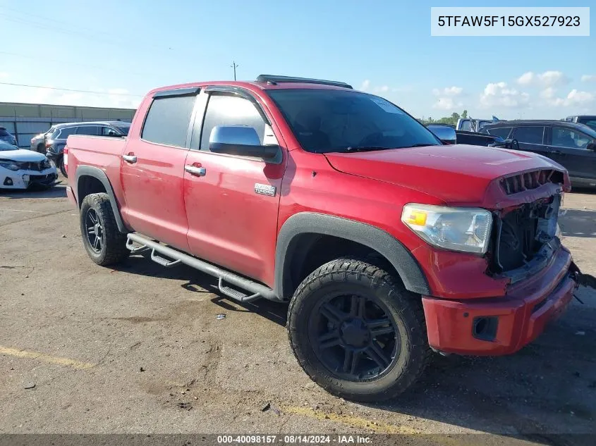 2016 Toyota Tundra Crewmax 1794/Platinum VIN: 5TFAW5F15GX527923 Lot: 40098157