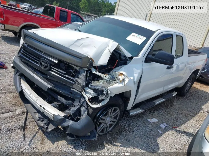 5TFRM5F1XGX101167 2016 Toyota Tundra Sr 4.6L V8