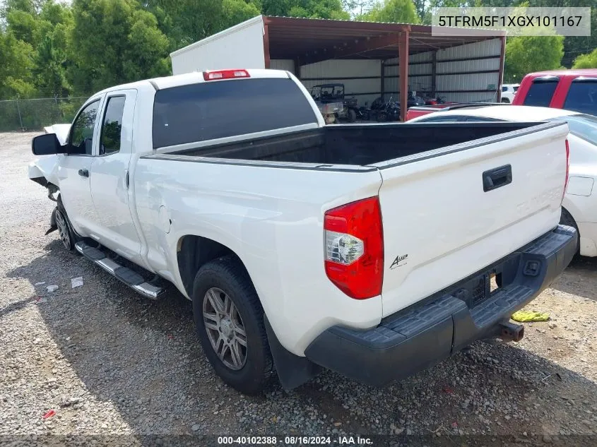 2016 Toyota Tundra Sr 4.6L V8 VIN: 5TFRM5F1XGX101167 Lot: 40102388