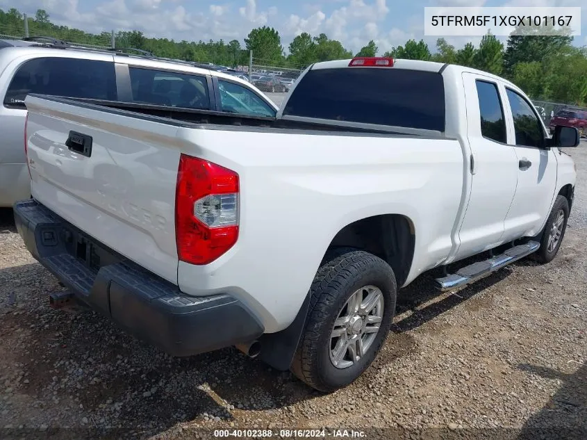 5TFRM5F1XGX101167 2016 Toyota Tundra Sr 4.6L V8