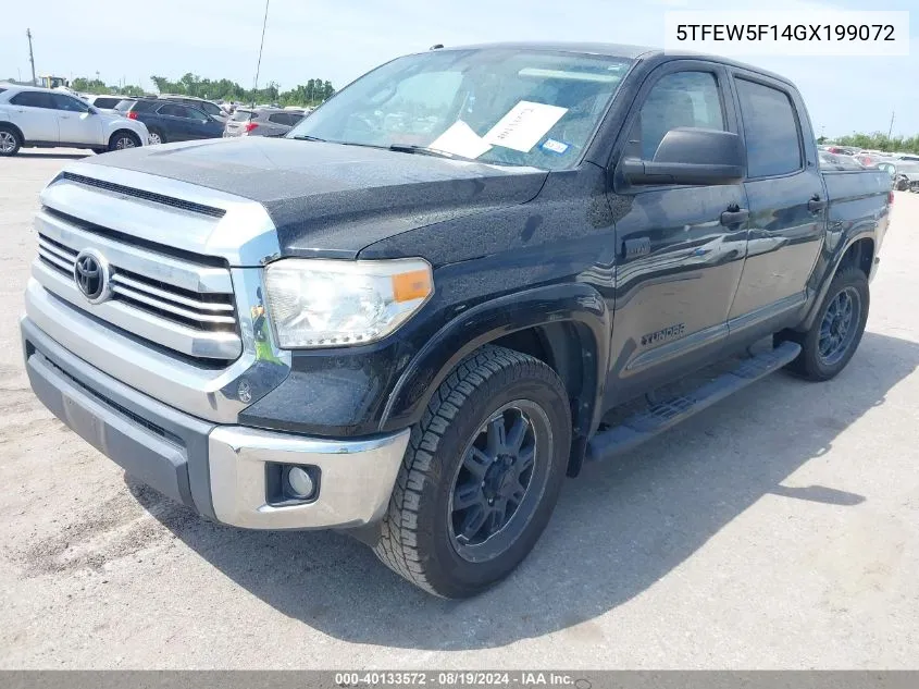 2016 Toyota Tundra Sr5 5.7L V8 VIN: 5TFEW5F14GX199072 Lot: 40133572