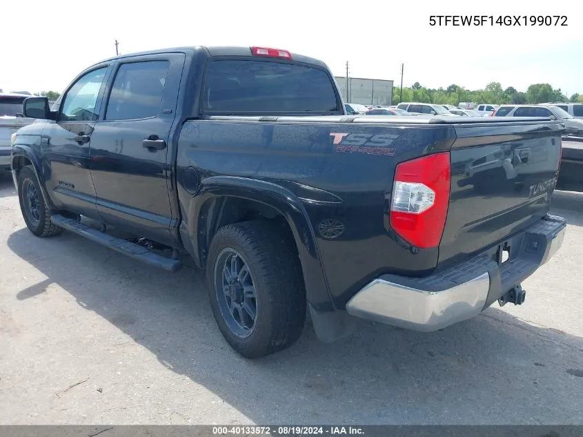 2016 Toyota Tundra Sr5 5.7L V8 VIN: 5TFEW5F14GX199072 Lot: 40133572