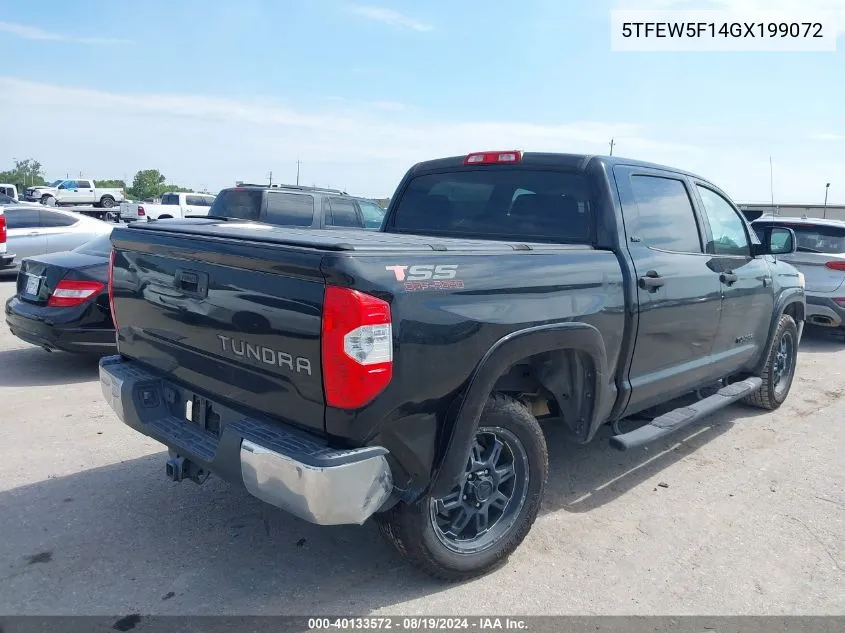 2016 Toyota Tundra Sr5 5.7L V8 VIN: 5TFEW5F14GX199072 Lot: 40133572