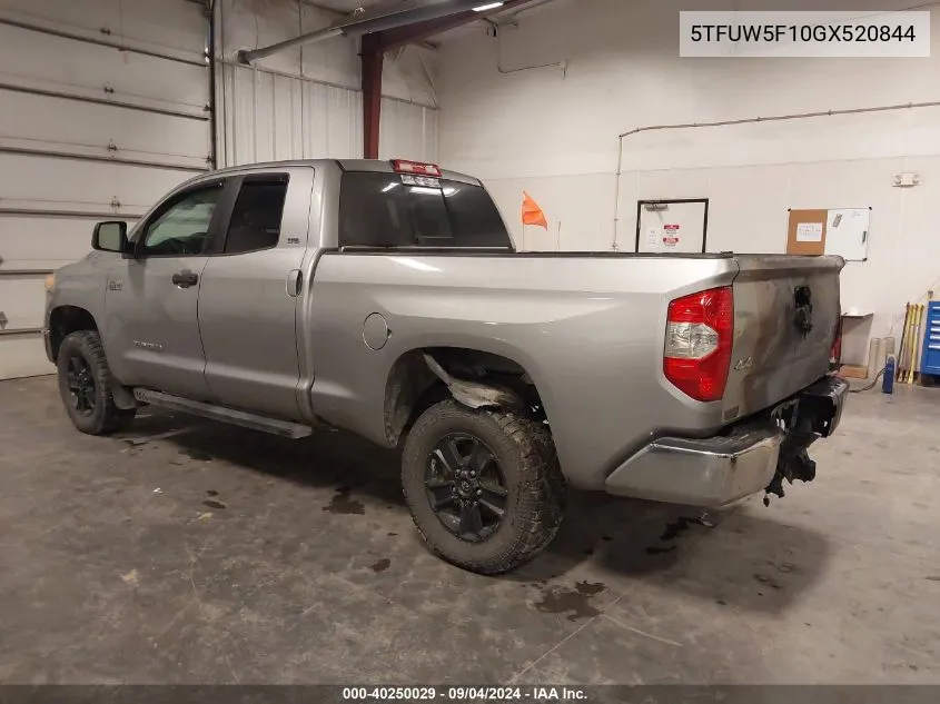 2016 Toyota Tundra Sr5 5.7L V8 VIN: 5TFUW5F10GX520844 Lot: 40250029