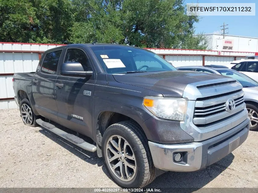 2016 Toyota Tundra Sr5 5.7L V8 VIN: 5TFEW5F17GX211232 Lot: 40250257