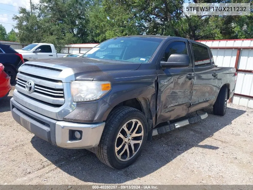 2016 Toyota Tundra Sr5 5.7L V8 VIN: 5TFEW5F17GX211232 Lot: 40250257