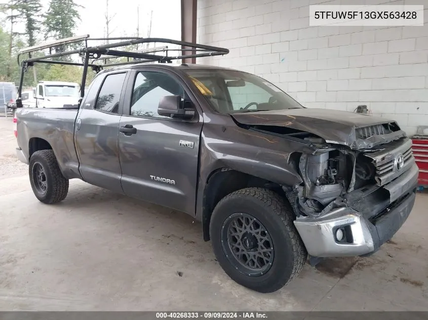 2016 Toyota Tundra Sr5 5.7L V8 VIN: 5TFUW5F13GX563428 Lot: 40268333