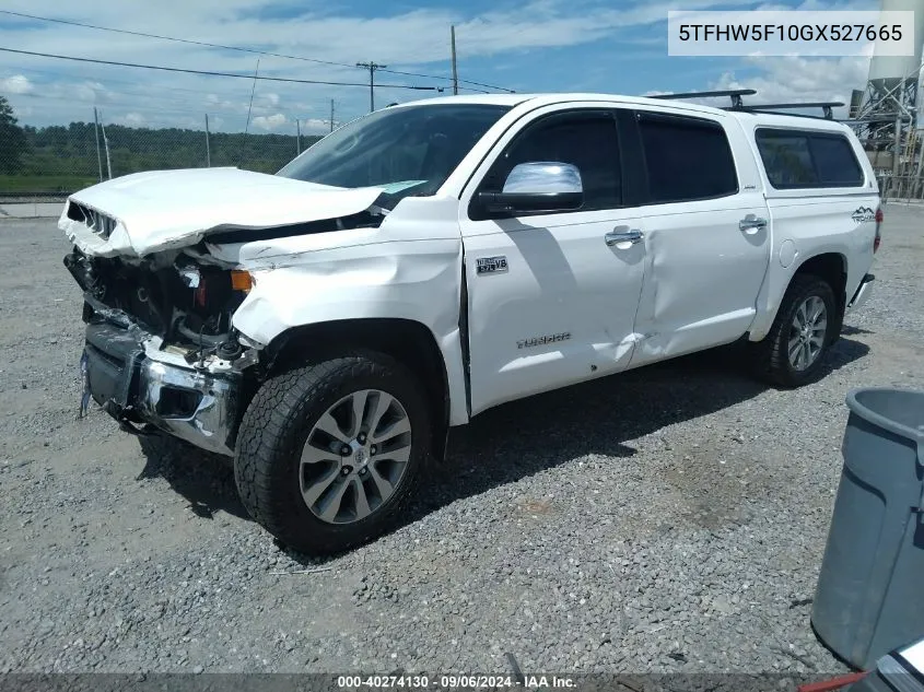 5TFHW5F10GX527665 2016 Toyota Tundra Limited 5.7L V8