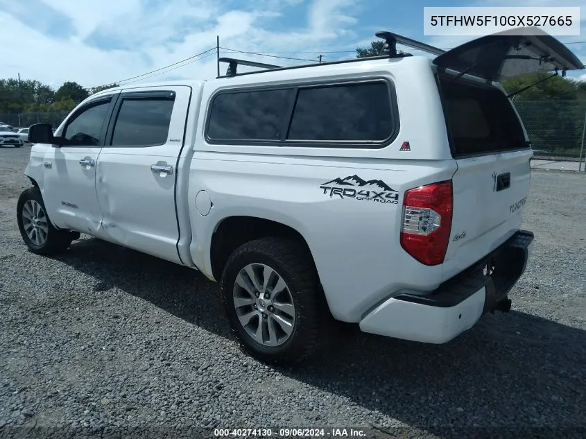 5TFHW5F10GX527665 2016 Toyota Tundra Limited 5.7L V8