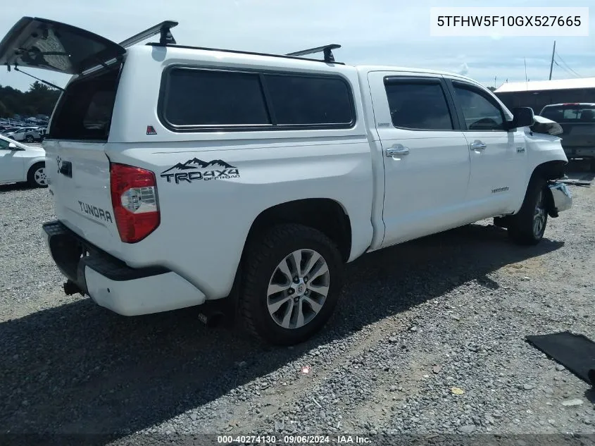 5TFHW5F10GX527665 2016 Toyota Tundra Limited 5.7L V8