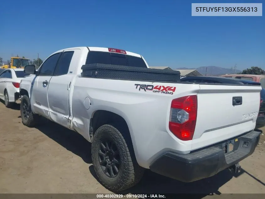 2016 Toyota Tundra Sr5 5.7L V8 VIN: 5TFUY5F13GX556313 Lot: 40302929