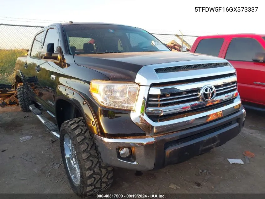 5TFDW5F16GX573337 2016 Toyota Tundra Sr5 5.7L V8