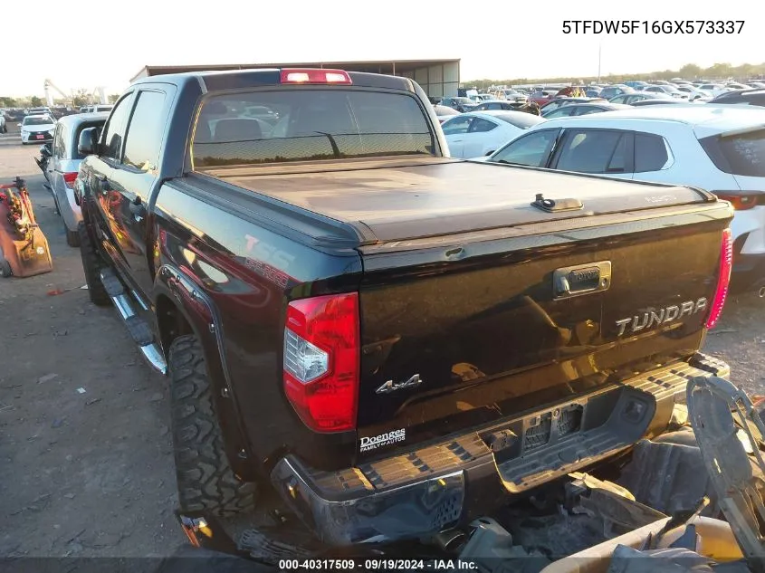 5TFDW5F16GX573337 2016 Toyota Tundra Sr5 5.7L V8