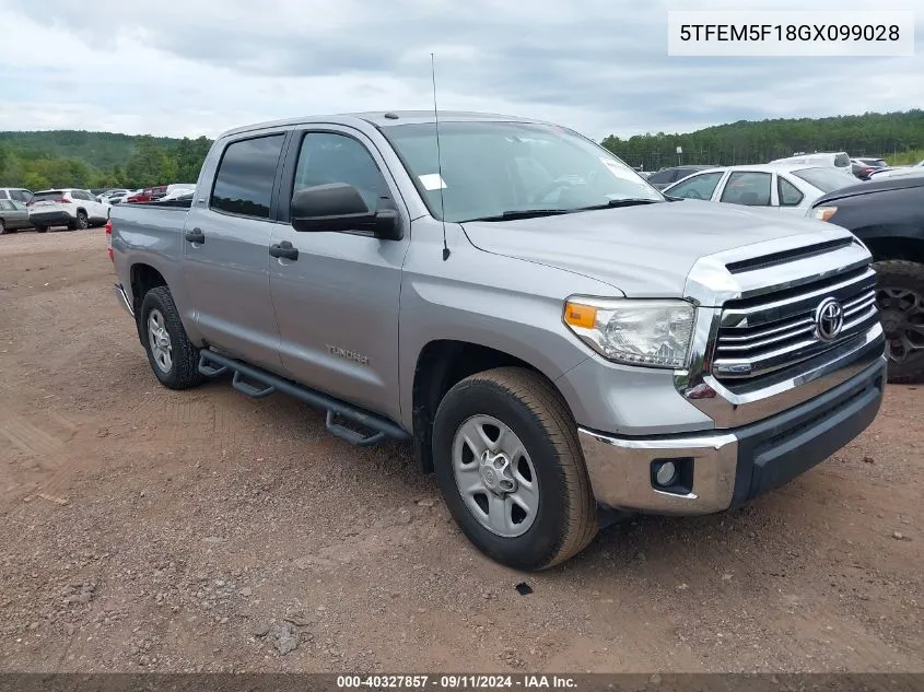 5TFEM5F18GX099028 2016 Toyota Tundra Sr5 4.6L V8