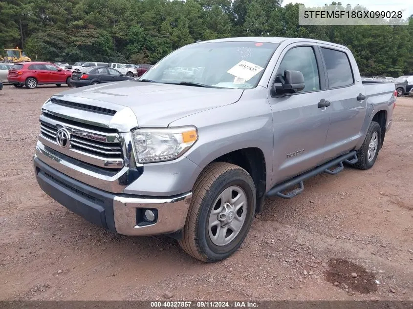 5TFEM5F18GX099028 2016 Toyota Tundra Sr5 4.6L V8