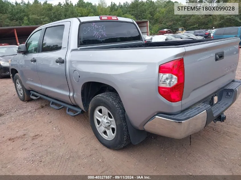 5TFEM5F18GX099028 2016 Toyota Tundra Sr5 4.6L V8