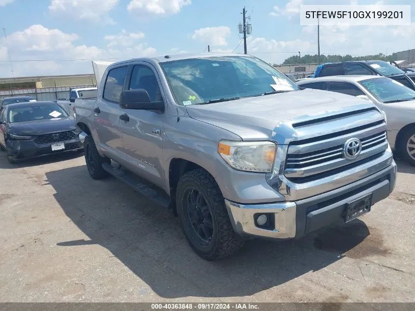 2016 Toyota Tundra Sr5 5.7L V8 VIN: 5TFEW5F10GX199201 Lot: 40363848