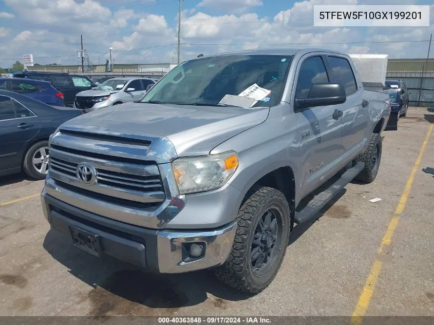 2016 Toyota Tundra Sr5 5.7L V8 VIN: 5TFEW5F10GX199201 Lot: 40363848