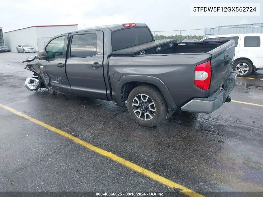 5TFDW5F12GX562724 2016 Toyota Tundra Crewmax Sr5/Trd Pro