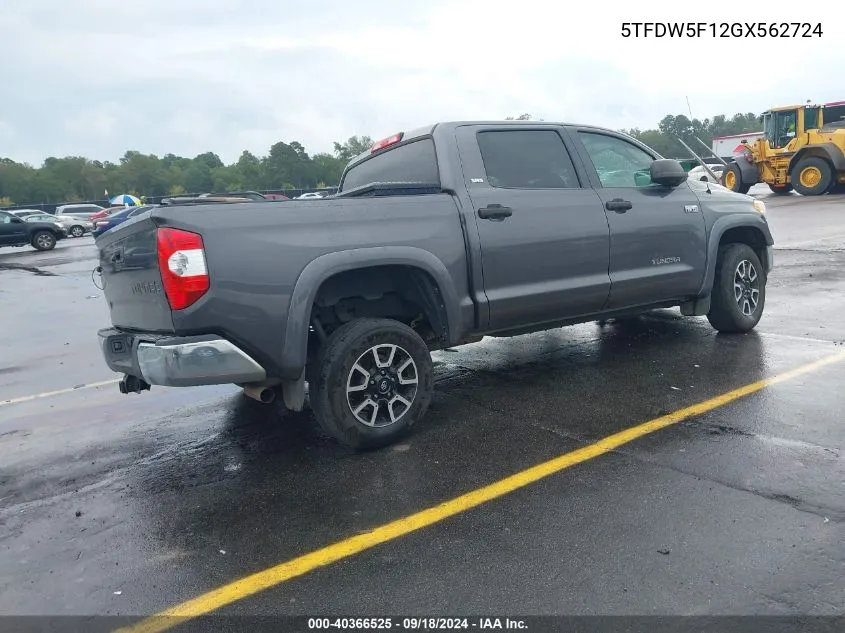 5TFDW5F12GX562724 2016 Toyota Tundra Crewmax Sr5/Trd Pro