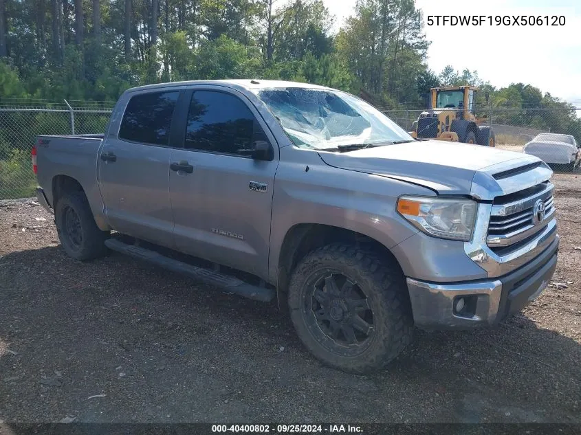 2016 Toyota Tundra Sr5 5.7L V8 VIN: 5TFDW5F19GX506120 Lot: 40400802