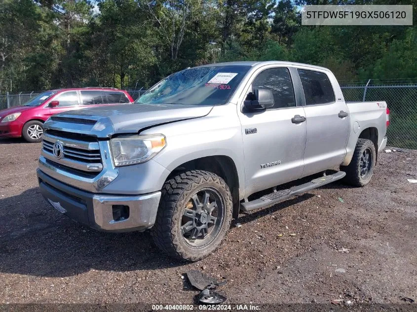 2016 Toyota Tundra Sr5 5.7L V8 VIN: 5TFDW5F19GX506120 Lot: 40400802