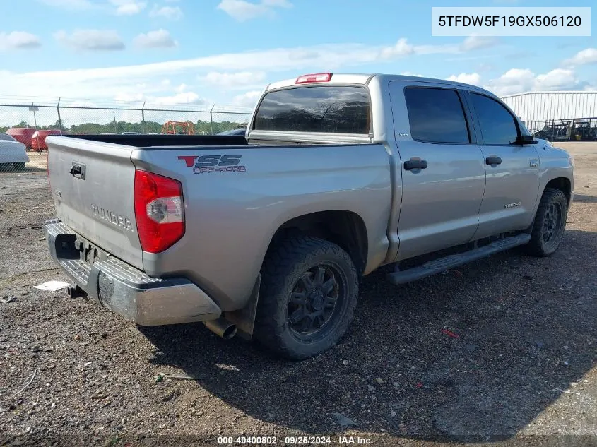 2016 Toyota Tundra Sr5 5.7L V8 VIN: 5TFDW5F19GX506120 Lot: 40400802