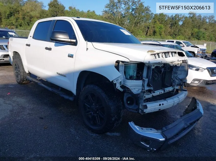 2016 Toyota Tundra Sr5 5.7L V8 VIN: 5TFEW5F15GX206613 Lot: 40415309