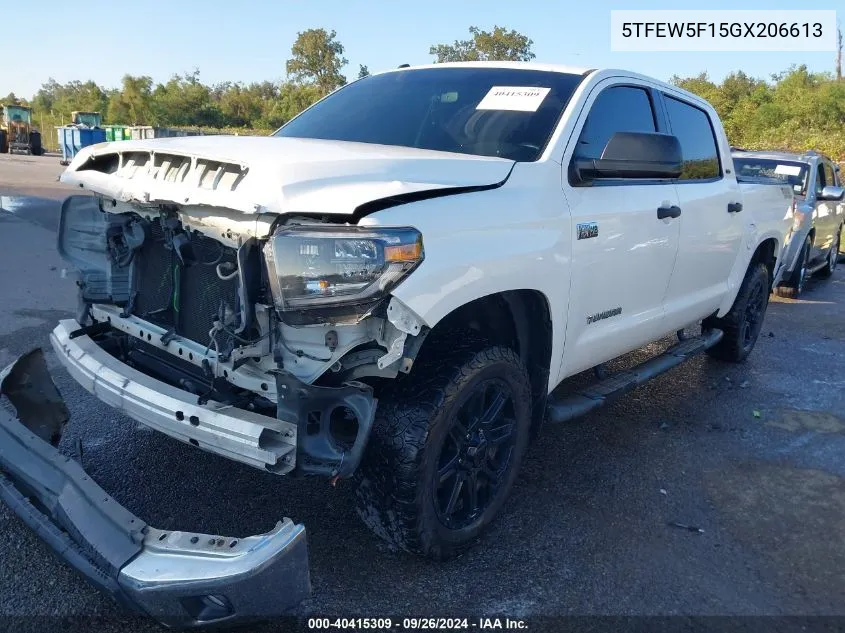 2016 Toyota Tundra Sr5 5.7L V8 VIN: 5TFEW5F15GX206613 Lot: 40415309