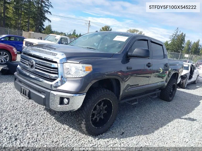 2016 Toyota Tundra Sr5 5.7L V8 VIN: 5TFDY5F10GX545222 Lot: 40426653