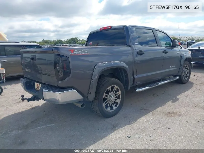 5TFEW5F17GX196165 2016 Toyota Tundra Sr5 5.7L V8