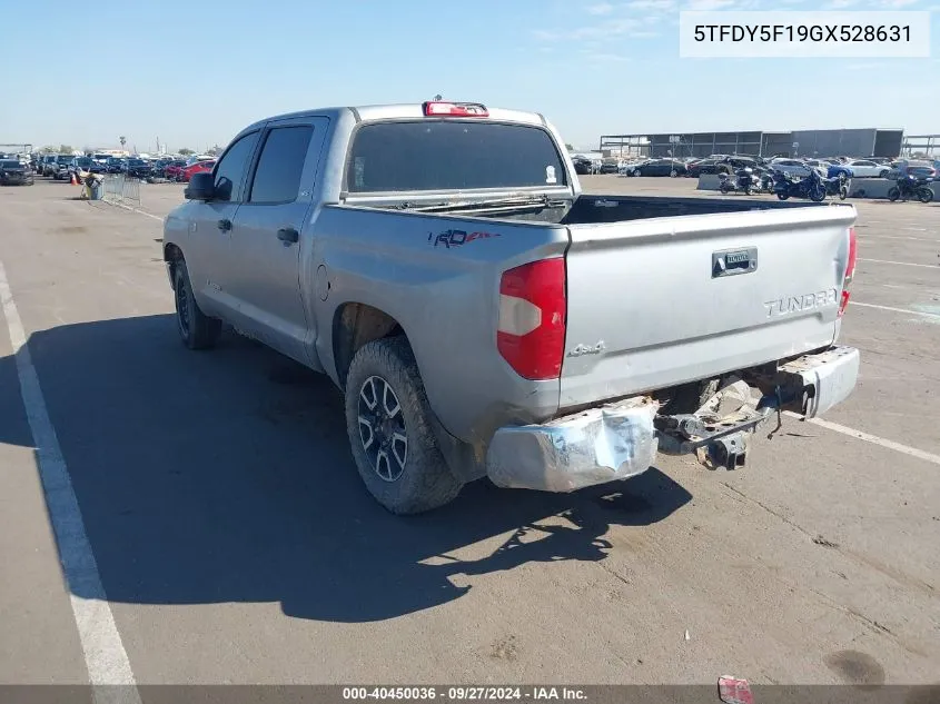 2016 Toyota Tundra Sr5 5.7L V8 VIN: 5TFDY5F19GX528631 Lot: 40450036