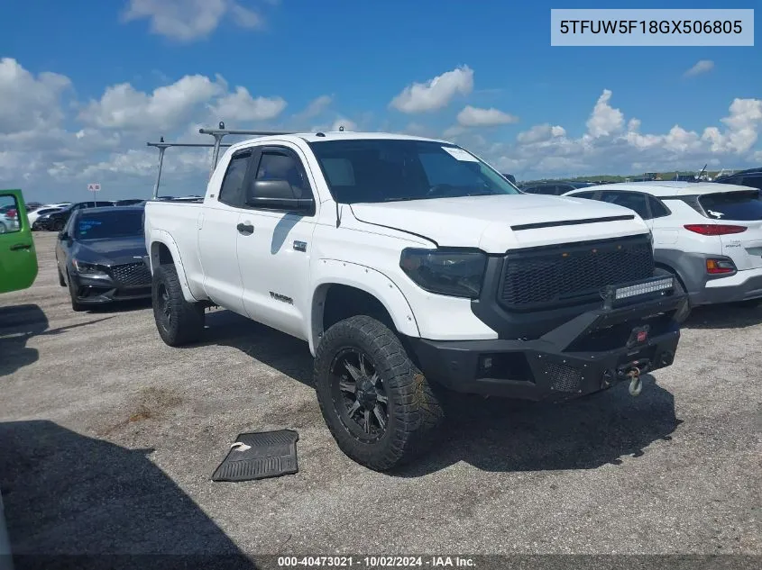 5TFUW5F18GX506805 2016 Toyota Tundra Sr5 5.7L V8