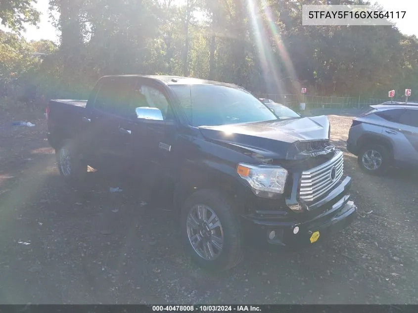 5TFAY5F16GX564117 2016 Toyota Tundra Platinum 5.7L V8