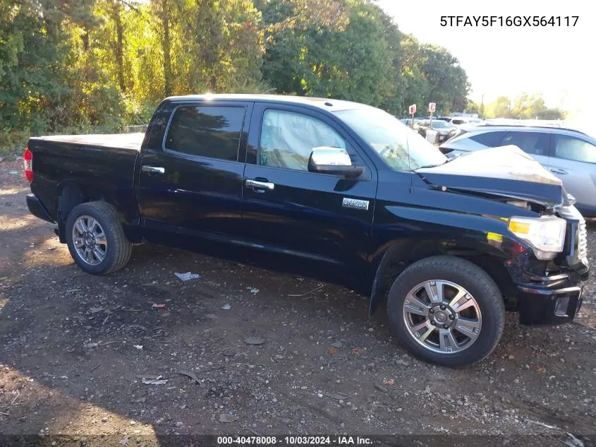 5TFAY5F16GX564117 2016 Toyota Tundra Platinum 5.7L V8