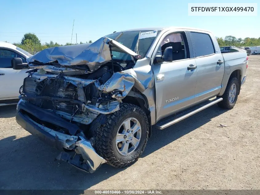 2016 Toyota Tundra Sr5 5.7L V8 VIN: 5TFDW5F1XGX499470 Lot: 40510466