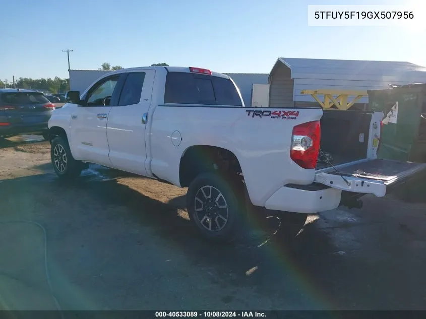 5TFUY5F19GX507956 2016 Toyota Tundra Sr5 5.7L V8