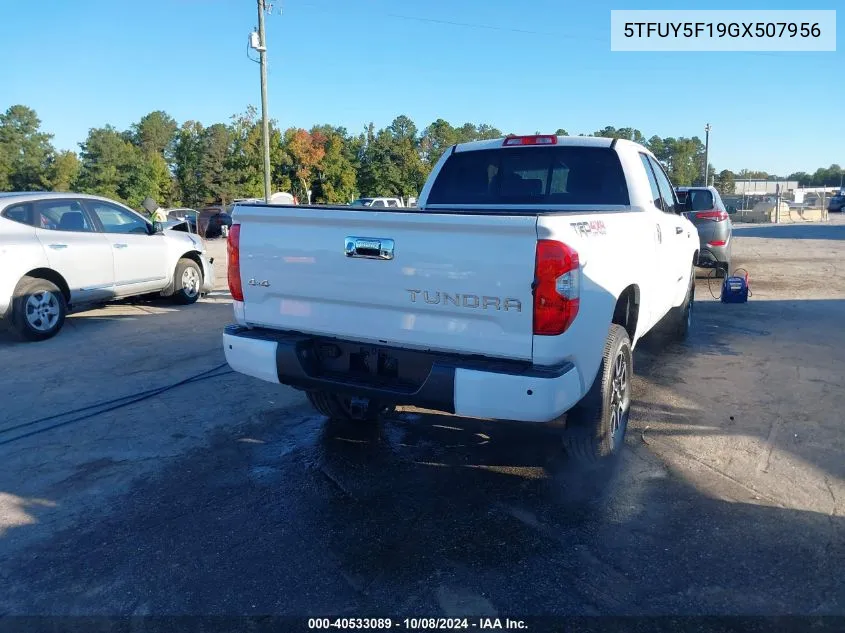 5TFUY5F19GX507956 2016 Toyota Tundra Sr5 5.7L V8